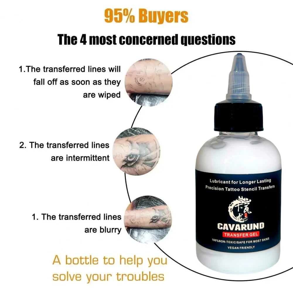 120ML 30ML Tattoo Transfer Gel Thermal Copier Professional Tattoo Stencil Magic Stuff Solution Cream Tattoo Supply