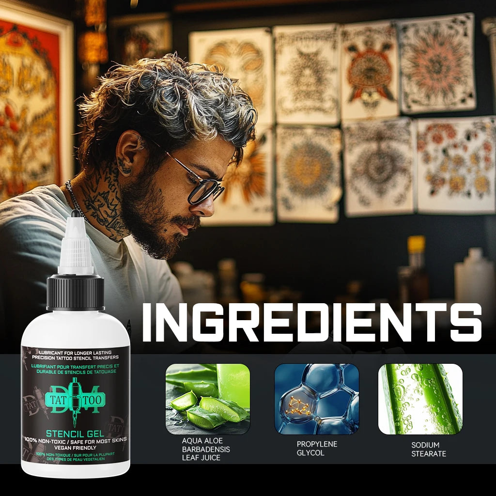 DM 120ML Professional Tattoo Transfer Stencil Gel Thermal Copier Tattoo Transfer Stuff Solution Cream Tattoo Ink Set ﻿